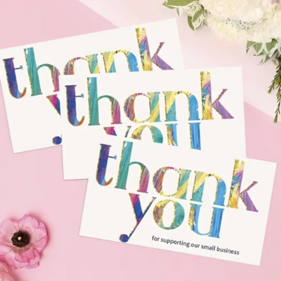 600 Pc Thank you Cards and Stickers - Picture 2 of 6